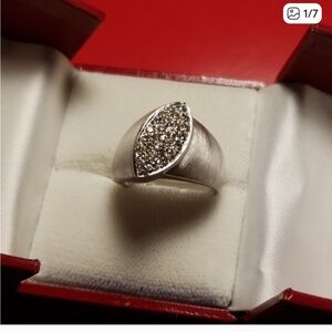 NWT 14K White Gold Diamond Ring